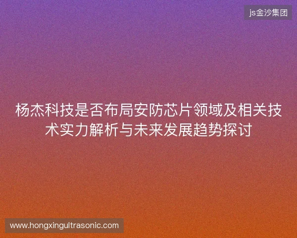 杨杰科技是否布局安防芯片领域及相关技术实力解析与未来发展趋势探讨 杨杰科技是否布局安防芯片领域及相关技术实力解析与未来发展趋势探讨